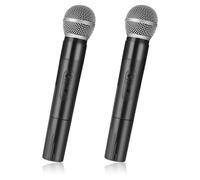 Prasacco 2 Pack Fake Microphones - Realistic Mic Props for Speech Practice & Karaoke