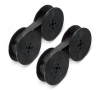 Prasacco 2 Pairs Universal Typewriter Ribbon Black Manual Typewriter Ink Ribbon Twin Spool Replacement for Most Typewriters