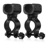 Prasacco 2 Pcs Cane Holder for Walker, Universal 360 Degree Rotatable Crutch Stick Bracket Accessories Cane Holder for Drive Rollator Wheelchair Accessories for Wheelchair Rollator, Black