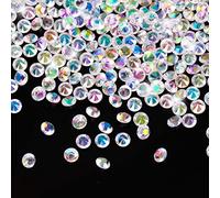 Prasacco 2000 Pieces 4.5mm Clear Wedding Table Scatter Crystals, Acrylic Clear Diamond Rhinestones Vase Fillers Bling Diamond Glass Beads for Vase Filler Christmas Wedding Birthday Party Decoration