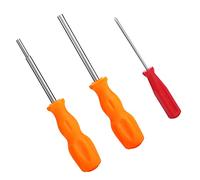 Prasacco 3-Piece Gamebit Security Screwdriver Set, 3.8mm & 4.5mm Flat Head, 2.5mm Tri-Wing Head for SNES, NES, N64 & Game Cartridges