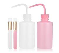 Prasacco 4 Pcs Lash Cleaning Kit Lash Shampoo Brush Eyelash Cleaning Brush Tatoo Wash Bottle Facial Cleaning Brush Plastic Lash Wash Bottle for Eyelash Extension Supplies