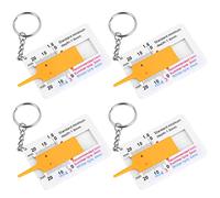 Prasacco 4 Pcs Tyre Depth Gauge, 0-20 mm Depth Gauge, Portable Tread Measuring Tool