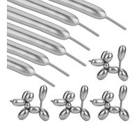 Prasacco 50 Pcs 260 Balloons Long Metallic Silver Latex Modeling Twisting for Birthday Wedding Engagement Anniversary Christmas Festival Party Decoration (Prasacco-538256-K)