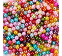 Prasacco 500 Pcs Colorful Acrylic Round Beads 8mm for Bracelet Necklace Jewelry Making DIY Crafts