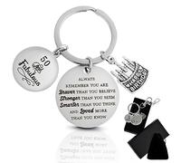 Prasacco 50th Birthday Gifts for Her Girls Women Him Boys Men Sister Daughter Niece Granddaughter Friends Inspirational Keyring Keychain Birthday Keepsake Presents Gifts