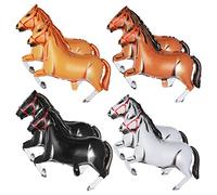 Prasacco 8 Pieces Horse Balloon, Large 30 Inches Horse-Shaped Balloons Cowboy Foil Balloon Horse Themed Party Balloons Decoration for irthday Baby Shower Cowboy Horse Animal Themed Party Decorations