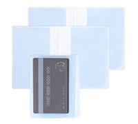 Prasacco Pack of 3 Credit Card Holder Plastic Wallet Insert Credit Card Holder Credit Card Case Card Pocket Transparent Plastic Wallet with 10 Pages 20 Compartments 14 x 9.7 cm (Transparent)