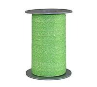 Prasent - Poly Glitter Curling Ribbon Light Green 10 mm Width, 100 m Length