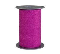 Prasent - Poly Glitter Curling Ribbon Pink 10 mm Width, 100 m Length