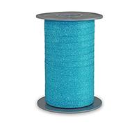 Prasent - Poly Glitter Curling Ribbon Turquoise 10 mm Width, 100 m Length