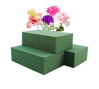 Prashent 3Pcs Floral Foam Blocks, Green Wet Dry Flower Foam Plant Foam for Fresh & Artificial Flower Arrangements DIY Craft 5.5”L x 3.1”W x 1.7”H