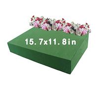 Prashent Dry & Wet Floral Foam Bricks, 15.7 x 11.8’’ Large Green Styrofoam Foam Blocks for Fresh and Silk Artificial Flowers Arrangements, Wedding Decoration Florist Supplies, Arts & Crafts Project