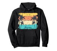 Praslin Seychelles Palm Trees on an Island and Seabirds Pullover Hoodie