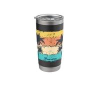 Praslin Seychelles Palm Trees on an Island and Seabirds Stainless Steel Insulated Tumbler
