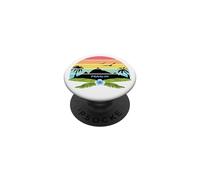 Praslin Seychelles Palm Trees on an Island with Flowers PopSockets Adhesive PopGrip