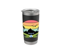 Praslin Seychelles Palm Trees on an Island with Flowers Stainless Steel Insulated Tumbler
