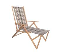 PRATESI 282101 PROLUNGA 138 Positano SEA DECKCHAIR W/Extension 138/113X58X84/101H, Polyester, Black