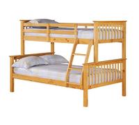 prato triple wooden bunk bed in pine
