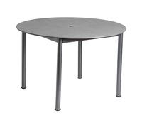 prats outdoor 1180mm stone top dining table in grey