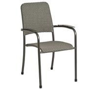 prats outdoor metal woven armchair in grey