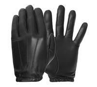 Pratt and Hart Guardia Men’s Leather Police Gloves for Law Enforcement Officers, Shooting, and Driving (Black) Sheepskin, Black, Medium