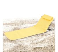 Pratvider 1 Beach Sun Mat Folding Lightweight Portable Sunbathing Recliner with Backrest Support and Pocket, Adjustable Sun Lounger for Holiday Garden Camping Park