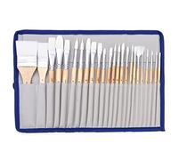PRATYAHARA Basics Paint Brush Set Multi-Shaped Nylon Paint Brushes for Acrylic Oil Watercolor Gouache 24-Piece Brush Paint