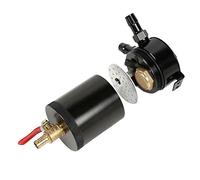 PRATYAHARA Universal Oil Catch Can Compact Baffled 2-Port Aluminum Reservoir Oil Catch Tank with Drain Valve Fuel Tank Parts