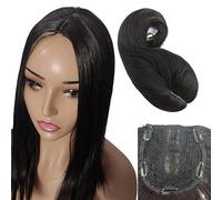 PRAVRAJYA Women Invisible Seamless Hair Toppers Mini Volumizer Clip in Hair Extension With Thinning Hairpieces for Adding Hair Volume (Black)