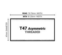 Praxis Ceramic M30-thru-t47 Asymmetric Bottom Bracket 76.75 mm Black