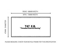 Praxis Ceramic M30-thru-t47 External Bottom Bracket 68-73 mm Black