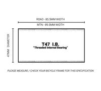 Praxis Ceramic M30-thru-t47 Internal Bottom Bracket 85.5 mm Black