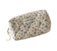 Praxis Cord Travel Organiser with Unique Flower Design, Enough Space and Tear Resistant for Daily Use, Corduroy Flowers Make Up Bag, Star Anise Bag, Mass beauty