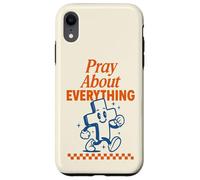 Pray About Everything Christian Cross Retro Case for iPhone XR