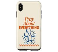 Pray About Everything Christian Cross Retro Case for iPhone XS Max