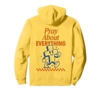 Pray About Everything Christian Cross Retro Pullover Hoodie