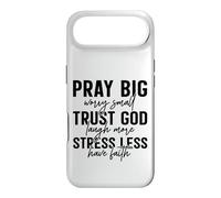Pray Big Trust God Faith Stress Less Quote Case for iPhone Air