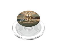 Pray Big Worry Small Cross Christian God Faith Rustic Art PopSockets PopGrip for MagSafe