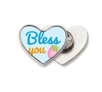 Pray Blessing Strawberry Latest Heart Metal Pin Brooch Clip Love