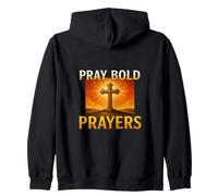 Pray Bold Prayers Cross Zip Hoodie