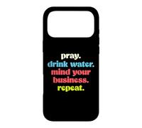 Pray Drink Water Mind Your Business Repeat Entrepreneur Case for iPhone 17 Pro Max