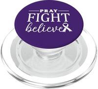 Pray Fight Believe Breast Alzheimer Awareness Christian PopSockets PopGrip for MagSafe