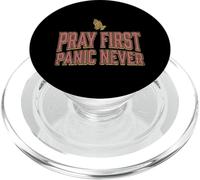 Pray First Panic Never Christian Mom Faith Vintage PopSockets PopGrip for MagSafe