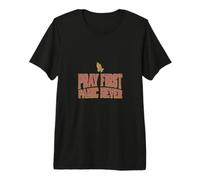 Pray First Panic Never Christian Mom Faith Vintage Premium T-Shirt
