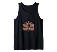 Pray First Panic Never Christian Mom Faith Vintage Tank Top
