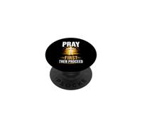 Pray First Then Proceed Christian Cross Faith PopSockets Adhesive PopGrip