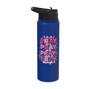 Pray for It Pray On It Pray Over It Pray Through It Stainless Steel Insulated Water Bottle