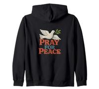 Pray for Peace Dove of Hope and Peace Zip Hoodie