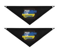 Pray for Ukraine Dog Bandana 2Pcs Dog Bibs Puppy Birthday Bandana Scarf Accessories for Small Large Cat Pet Bandana